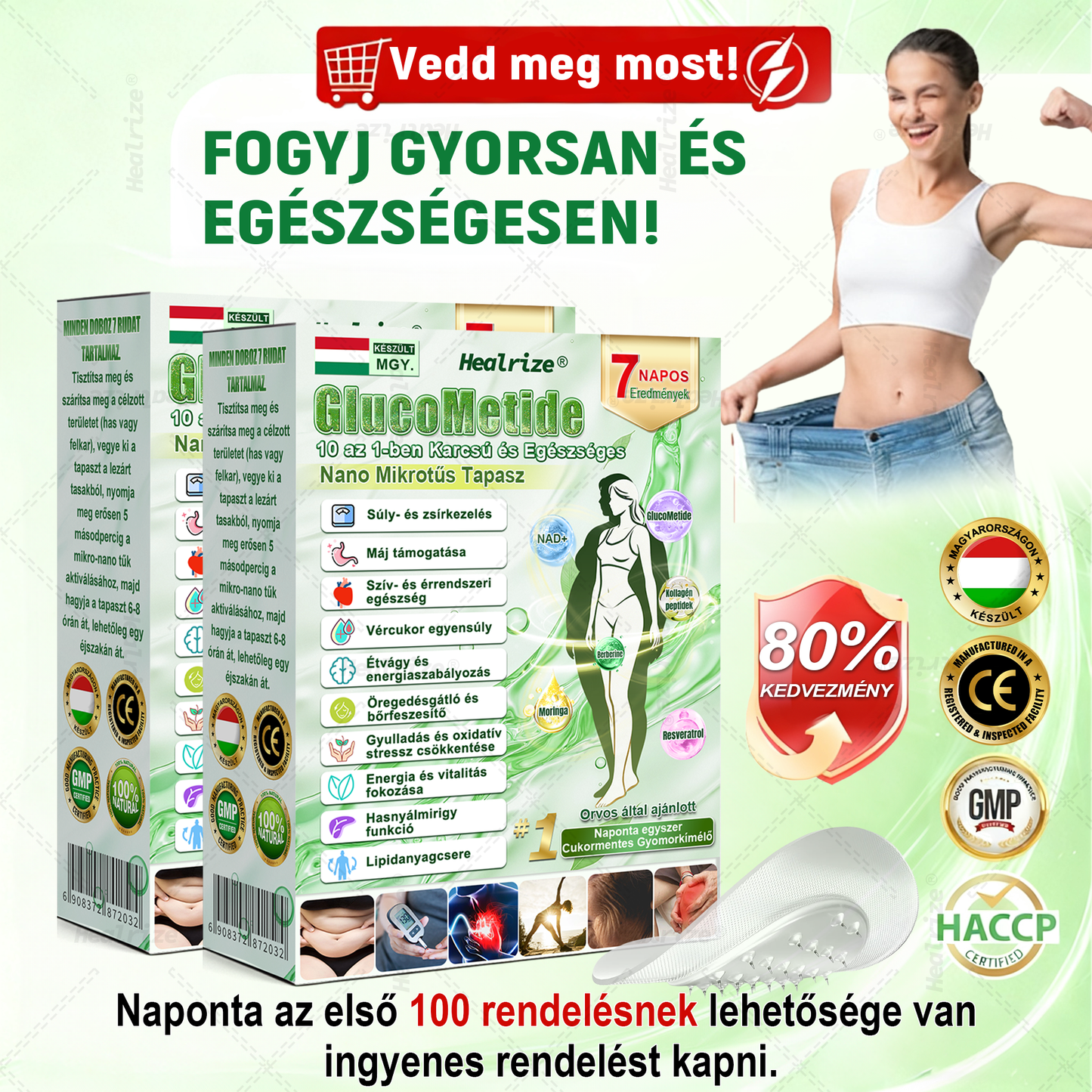 Healrize® 𝗠𝗼𝗿𝗶𝗻𝗴𝗮 × 𝗕𝗲𝗿𝗯𝗲𝗿𝗶𝗻𝗲 × 𝗔𝗠𝗣𝗞 𝟭𝟬-𝗶𝗻-𝟭 𝗠𝗲𝘁𝗮𝗯𝗼𝗹𝗶𝗰 𝗦𝘂𝗽𝗽𝗼𝗿𝘁 𝗡𝗮𝗻𝗼 𝗠𝗶𝗰𝗿𝗼𝗻𝗲𝗲𝗱𝗹𝗲 𝗣𝗮𝘁𝗰𝗵 🇭🇺 (𝐍𝐚𝐩𝐨𝐧𝐭𝐚 𝐜𝐬𝐚𝐤 𝐞𝐠𝐲𝐬𝐳𝐞𝐫, 𝐥𝐚́𝐭𝐡𝐚𝐭𝐨́ 𝐯𝐚́𝐥𝐭𝐨𝐳𝐚́𝐬𝐨𝐤 𝐦𝐚́𝐫 𝟕 𝐧𝐚𝐩 𝐚𝐥𝐚𝐭𝐭)  ✅ 𝐄𝐥𝐡𝐢́𝐳𝐚́𝐬𝐫𝐚,  𝐜𝐮𝐤𝐨𝐫𝐛𝐞𝐭𝐞𝐠𝐬𝐞́𝐠𝐫𝐞, 𝐚𝐥𝐯𝐚́𝐬𝐢 𝐚𝐩𝐧𝐨𝐞́𝐫𝐚, 𝐢́𝐳𝐮̈𝐥𝐞𝐭𝐢 𝐩𝐫𝐨𝐛𝐥𝐞́𝐦𝐚́𝐤𝐫𝐚 𝐞́𝐬 𝐦𝐞́𝐠 𝐬𝐨𝐤 𝐦𝐚́𝐬𝐫𝐚 🔥